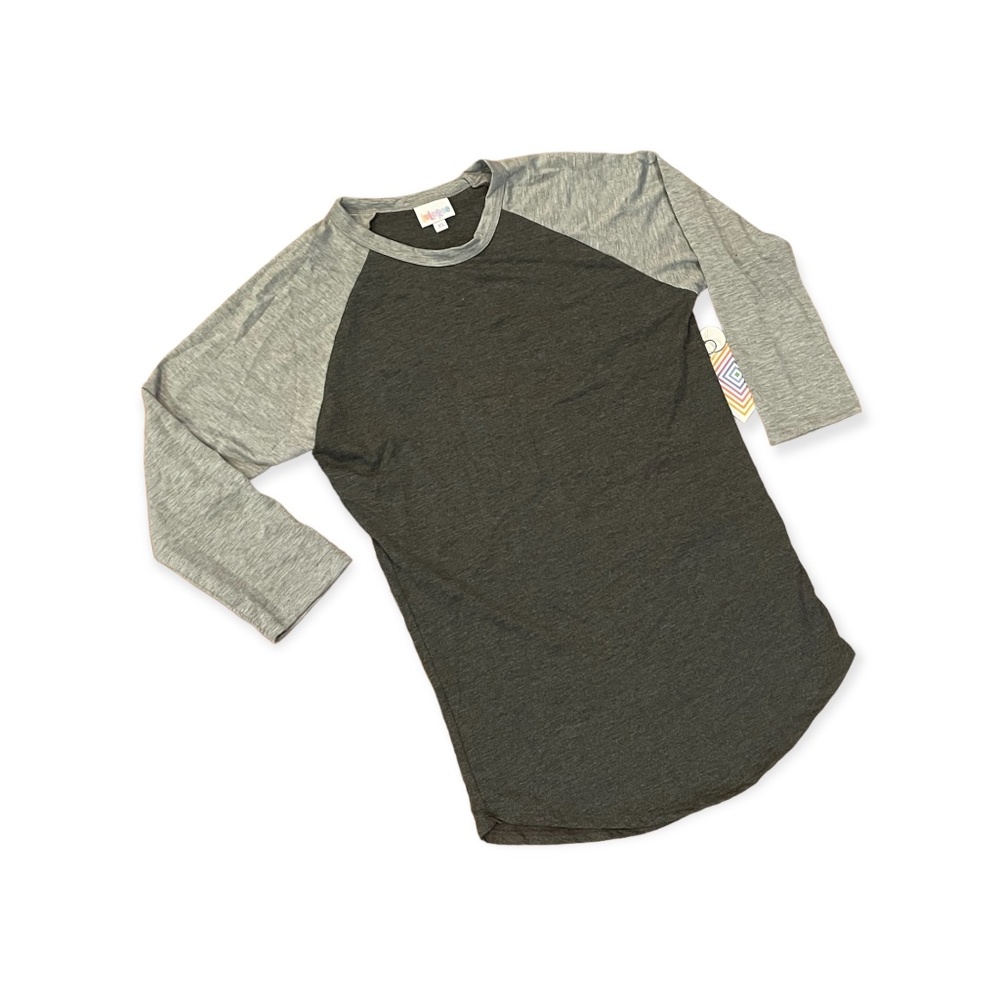 XS LuLaRoe Randy NEW Fantastic Solid Gray Raglan Sleeved XSmall 2-4